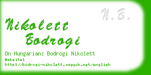 nikolett bodrogi business card